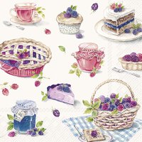 Napkins 33x33 cm - BERRY AND BAKE cream