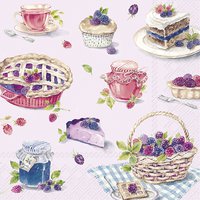 Napkins 33x33 cm - BERRY AND BAKE light lilac