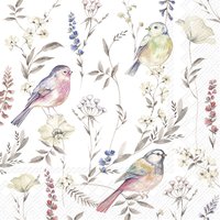 Servetten 33x33 cm - SOFTLY FADED BIRDS