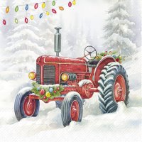 Servietten 33x33 cm - FESTIVE TRACTOR