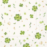 Servietten 33x33 cm - LUCKY CLOVER cream