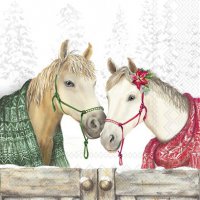 Servietten 33x33 cm - WINTER HORSES
