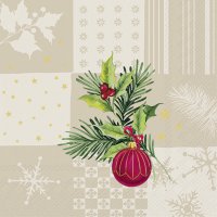 Servietten 33x33 cm - CHRISTMAS ELEMENTS SQUARES cre