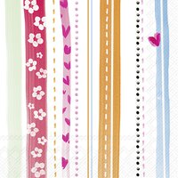 Napkins 33x33 cm - JOYFUL STRIPES orange