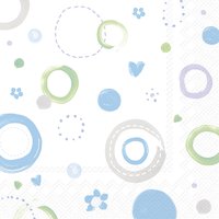 Servilletas 33x33 cm - JOYFUL DOTS light blue