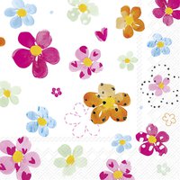 Servilletas 33x33 cm - JOYFUL FLOWERS orange