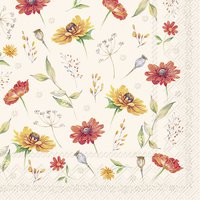Servilletas 33x33 cm - SOFT SUNSET FLOWERS cream