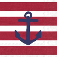 Napkins 33x33 cm - ANCHOR red