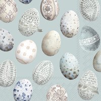 Napkins 33x33 cm - EGGS ALLOVER turquoise