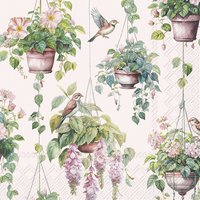 Servilletas 33x33 cm - FLOWER BASKET rose