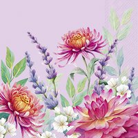 Servilletas 33x33 cm - COLORFUL GARDEN light lilac