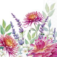 Servilletas 33x33 cm - COLORFUL GARDEN white