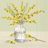 Servilletas 33x33 cm - FORSYTHIA BRANCH light green