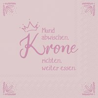 Napkins 33x33 cm - KRONE RICHTEN rose