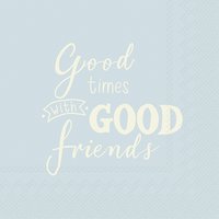 Napkins 33x33 cm - GOOD TIMES light blue