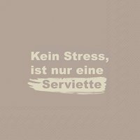 Napkins 33x33 cm - KEIN STRESS taupe