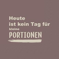 Serviettes 33x33 cm - KLEINE PORTIONEN brown