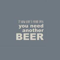 Serviettes 33x33 cm - ANOTHER BEER blue