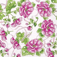 Serviettes 33x33 cm - PINK GARDEN PARTY