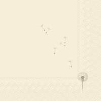 Serviettes 33x33 cm - TINY DANDELION cream