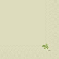 Servietten 33x33 cm - TINY CLOVER light green