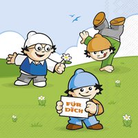 餐巾33x33厘米 - MAINZELMÄNNCHEN