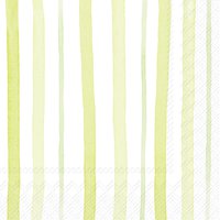 Servilletas 33x33 cm - HAPPY STRIPES light green
