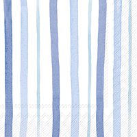 Servilletas 33x33 cm - HAPPY STRIPES blue