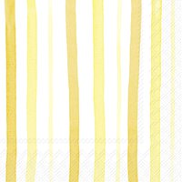 Servilletas 33x33 cm - HAPPY STRIPES yellow
