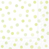 Servilletas 33x33 cm - HAPPY DOTS light green