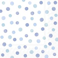 Servilletas 33x33 cm - HAPPY DOTS blue