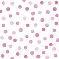 Servilletas 33x33 cm - HAPPY DOTS pink