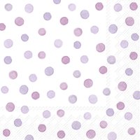 Servilletas 33x33 cm - HAPPY DOTS light lilac