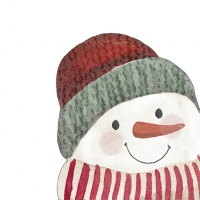 打孔餐巾纸 - HAPPY SNOWMAN