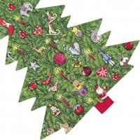 打孔餐巾纸 - BRIGHT CHRISTMAS TREE
