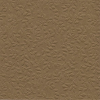 Napkins 33x33 cm embossed - LEAVES light brown