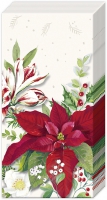 Mouchoirs - CHRISTMAS FLORALS white