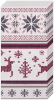 Mouchoirs - NORWEGIAN KNIT cream red