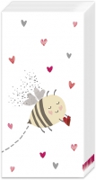 Chusteczki do nosa - BEE MY VALENTINE red grey