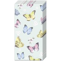 Handkerchiefs - ROMANTIC BUTTERFLIES lig. blue
