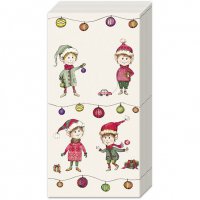 Mouchoirs - ELVES AT WORK cream