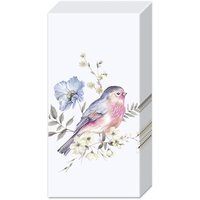Mouchoirs - SOFTLY FADED BIRDS light blue