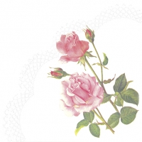 Serviettes - Rondes - A ROSE FOR YOU
