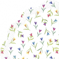 Салфетки - круглые - COLOURFUL FLOWERS