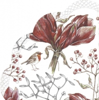 Servilletas - Redondas - WINTER AMARYLLIS white