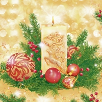 Serwetki 33x33 cm - Decorative Candle & Baubles