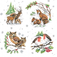 餐巾33x33厘米 - Winter Animals