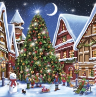 Serviettes 33x33 cm - Christmas Night