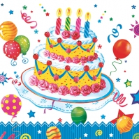 Serwetki 33x33 cm - Birthday Cake