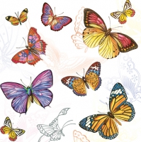 餐巾33x33厘米 - Butterfly Wallpaper